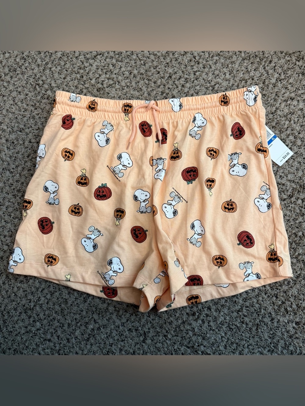 Love Tribe - Snoopy Pumpkin Pajama Shorts - Size XL